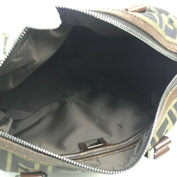 Authentic FENDI Zucca FF pattern Mini Duffle Bag Hand Bag Canvas/Leather - Picture 9 of 10